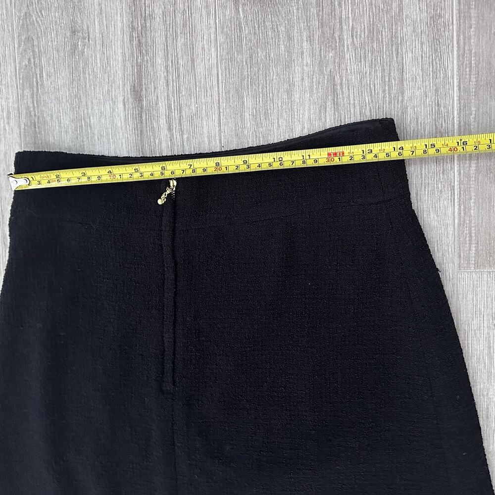 Kate Spade Classy Feminine Skirt The Rules Black Chain A Line Skirt Tweed Size 4 - Picture 11 of 14